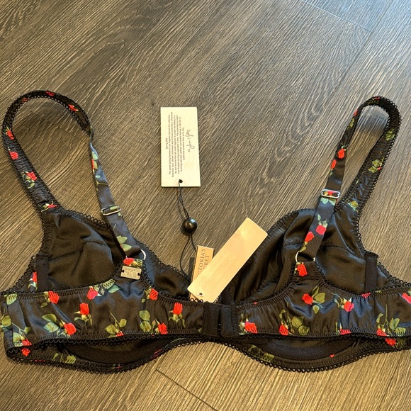 NWT For Love & Lemons x VS Black Rose Bra - Picture 3 of 5
